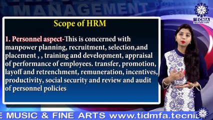 SCOPE OF HRM | Ms. Neha Gupta | BBA | TIAS | Tecnia TV