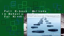 Full E-book  Methods in Behavioral Research  For Kindle