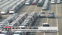 S. Korea to win exemption from Washington's potential auto tariffs: Bloomberg