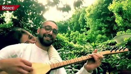Kadir Doğulu bağlama çaldı