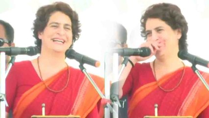 Priyanka Gandhi जब Speech के दौरान जोर-जोर से हंसने लगीं, जानें वजह देखें Video | वनइंडिया हिंदी