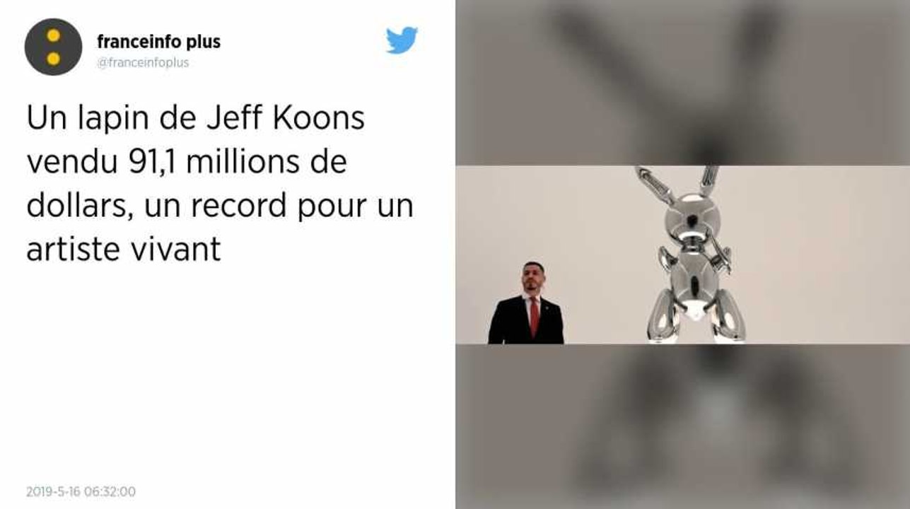 Un lapin de Jeff Koons vendu 91,1 millions de dollars, record pour un artiste vivant