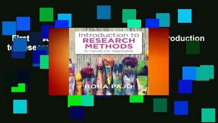 First Taste of Research: A Hands-On Introduction to Research Methods  Review