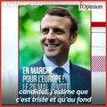 Européennes: en se montrant sur une affiche de campagne, Emmanuel Macron agace ses opposants