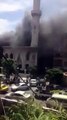 حريق ضخم يلتهم مسجد الفاروق في شارع بغداد بدمشق (فيديو)