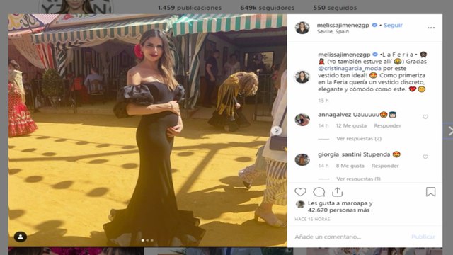 Melissa Jiménez presume de barriguita de embarazada