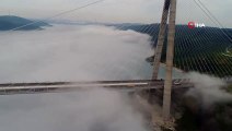Sis İçinde Kalan Yavuz Sultan Selim Köprüsü Havadan Görüntülendİ