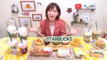【大食い】[スタバ新作]ストロベリーベリーマッチフラペチーノが超いちご！ホワイト＆レッド[16品]6129kcal【木下ゆうか】