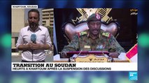 Heurts à Khartoum au Soudan après la suspension des discussions