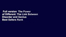 Full version  The Power of Different: The Link Between Disorder and Genius  Best Sellers Rank : #1