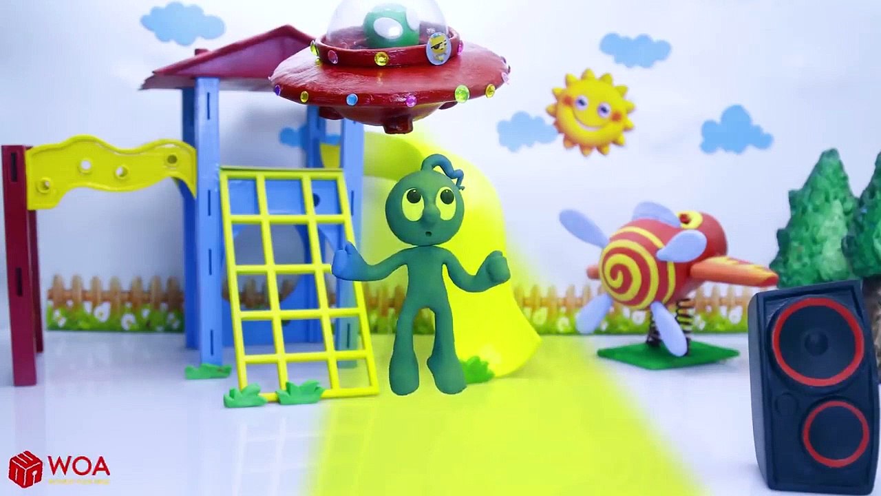 CLAY MIXER SUPERHERO BUMBLEBEE PACMAN  Cartoons Play Doh Stop Motion