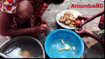 Amazing Eggs Curry Cooking Village Kids  Kids Picnic Egg Cooking By Village Kids  Kids Picnic