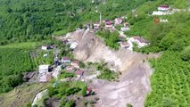 Ordu'da Heyelanın Yok Ettiği Mahalle Havadan Görüntülendi