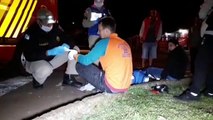 Motociclistas ficam feridos após colisão frontal no Jd. Itália