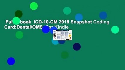 Full E-book  ICD-10-CM 2018 Snapshot Coding Card:Dental/OMS  For Kindle