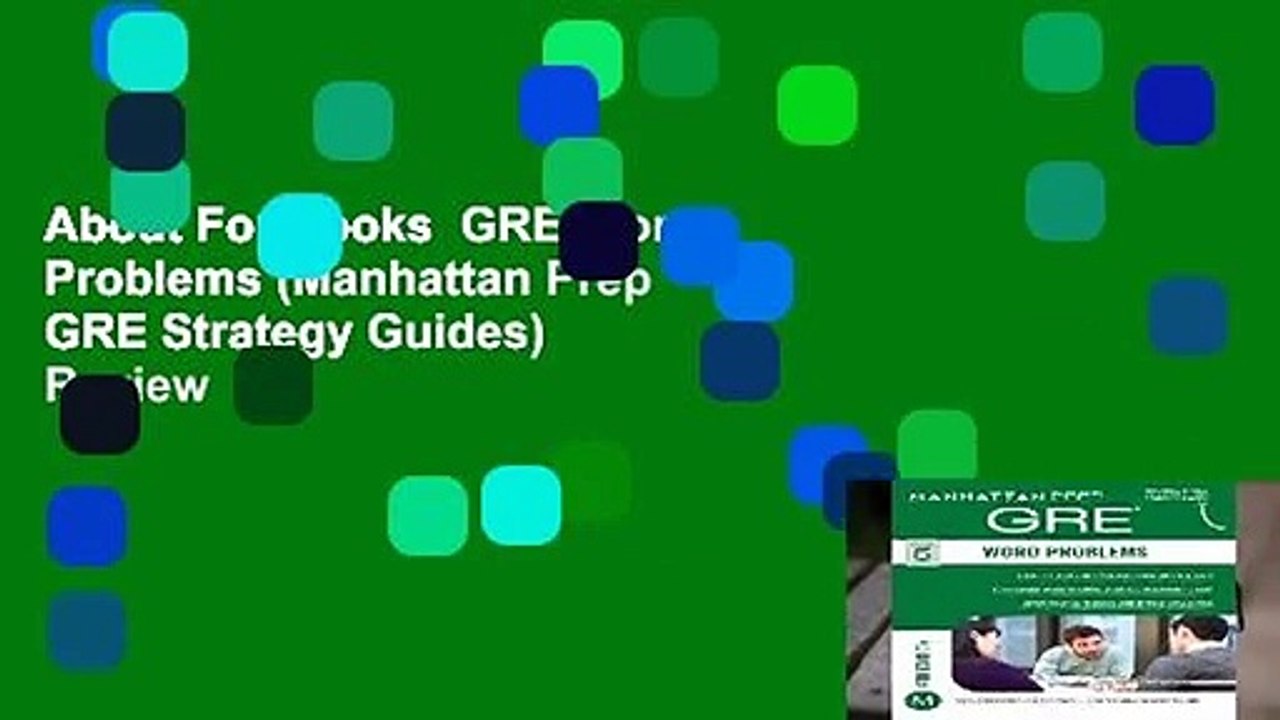 About For Books  GRE Word Problems (Manhattan Prep GRE Strategy Guides)  Review
