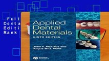 Full E-book  Applied Dental Materials, 9th Edition  Best Sellers Rank : #5