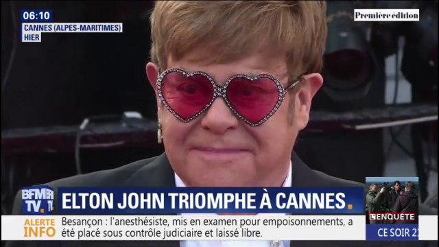 L'émotion d'Elton John après la diffusion de son biopic Rocketman à Cannes