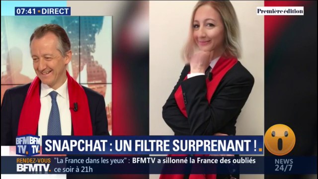 Le nouveau filtre du genre de Snapchat amuse beaucoup les réseaux sociaux (et l'équipe de Première édition )