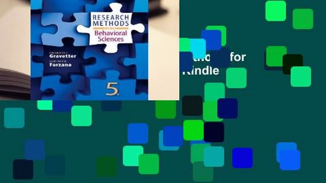 About For Books Research Methods for the Behavioral Sciences For Kindle