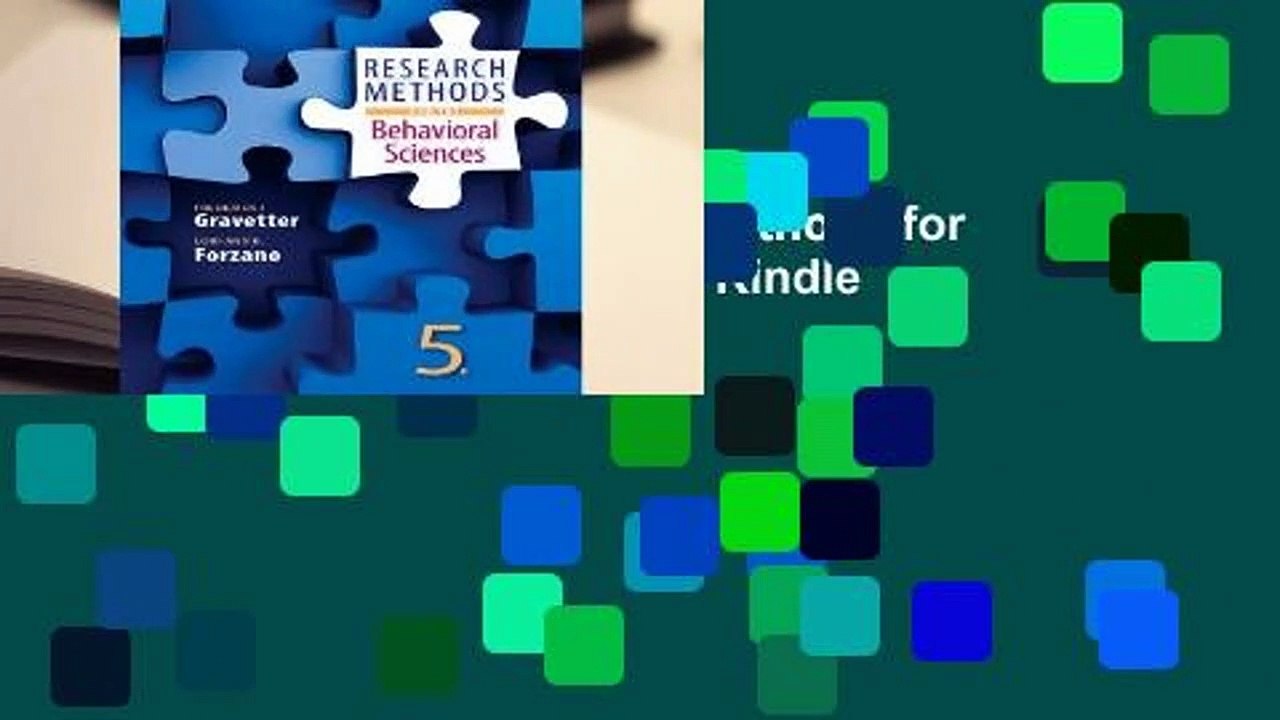 About For Books  Research Methods for the Behavioral Sciences  For Kindle