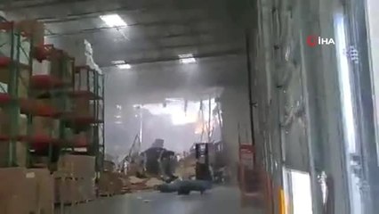 ABD'de F-16 Uçağı Binanın Üzerine Düştü