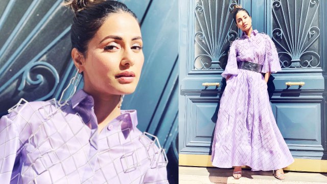 Hina Khan shines in lavender colour gown during Cannes 2019 | Boldsky