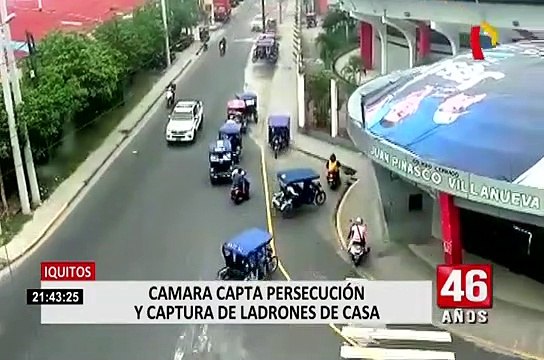Iquitos: cámara registra persecución y captura de ladrones de casa
