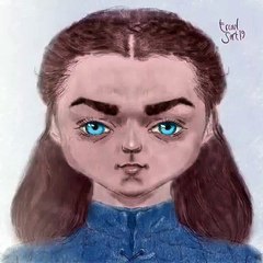 Arya Stark Maisie Williams Portrait Painting Time Lapse