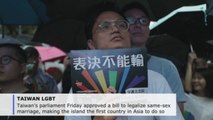 Taiwan's parliament becomes first in Asia to legalize gay marriage