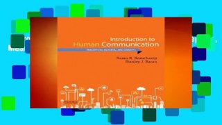 Introduction to Human Communication: Perception, Meaning, and Identity  For Kindle