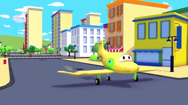 Tom The Tow Truck with his friends the Plane, the Steamroller and the Train in Car City | Cartoon
