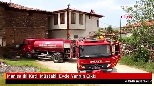 Manisa İki Katlı Müstakil Evde Yangın Çıktı