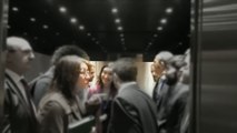 Santiago Abascal al Congreso y coincide con Pablo Iglesias en el ascensor