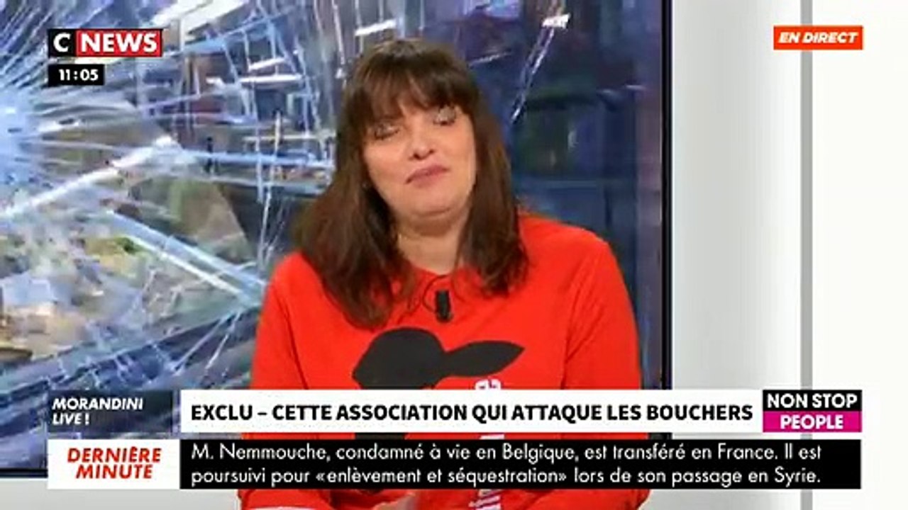 Végétarien: Une des responsables de l'association 269LifeFrance qui attaque la viande dans les boucheries explique les raisons de ces actions dans "Morandini Live" - VIDEO