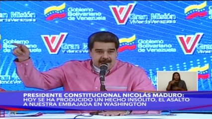 Maduro promete reforzar protección de embajada venezolana en EEUU