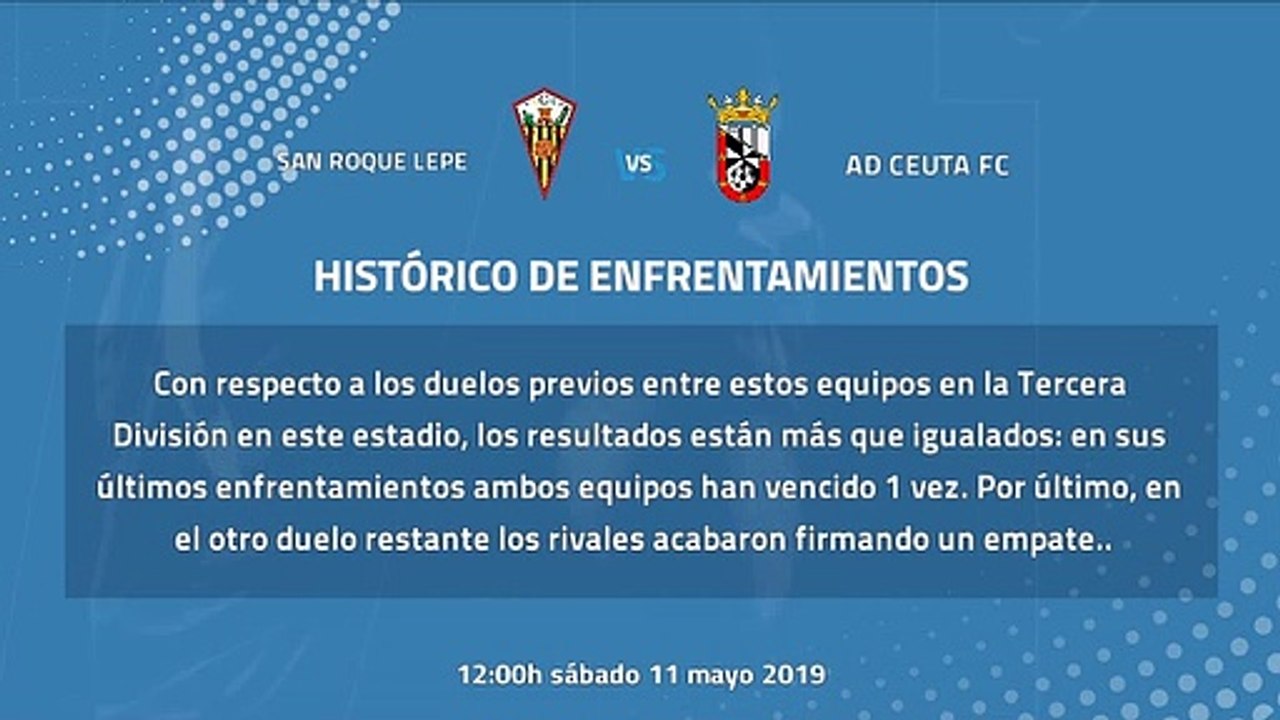 Previa partido entre San Roque Lepe y AD Ceuta FC Jornada 41 Tercera División