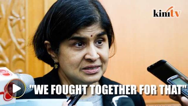 We stood shoulder to shoulder on the platform of transparency and good governance, Ambiga tells Khalid