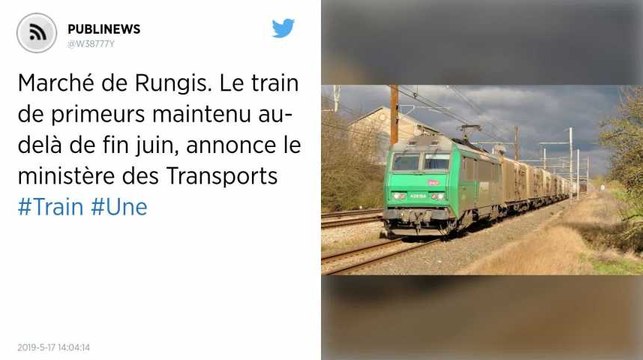 Marché de Rungis. Le train de primeurs maintenu au-delà de fin juin, annonce le ministère des Transports