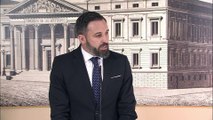 Santiago Abascal recuerda a PP y C's que necesitan a Vox tras no cederle un puesto en la Mesa del Congreso