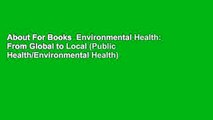 About For Books  Environmental Health: From Global to Local (Public Health/Environmental Health)