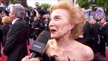 Marisa Paredes au micro de Laurent Weil - Cannes 2019
