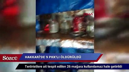 Hakkari'de 9 PKK'lı öldürüldü