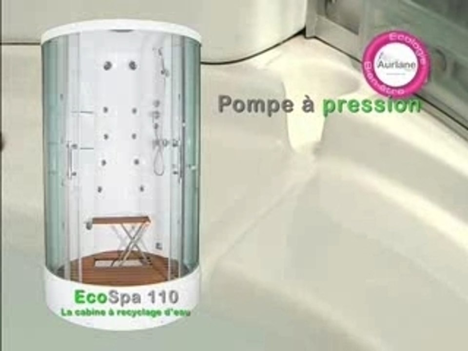 Cabine douche recyclage - économies d'eau www.aurlane.com - Vidéo  Dailymotion