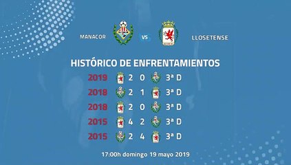 Previa partido entre Manacor y Llosetense Jornada 42 Tercera División