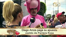 Diego Arcos cumplió: se vistió de 'La Pantera Rosa'