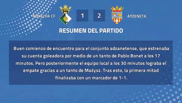 Resumen partido entre Novelda CF y Atzeneta Jornada 38 Tercera División