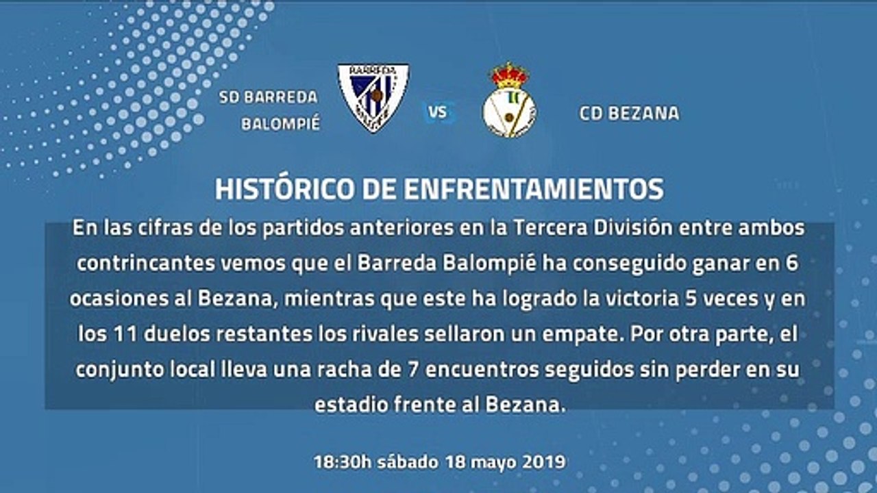 Previa partido entre SD Barreda Balompié y CD Bezana Jornada 38 Tercera División