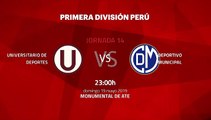 Previa partido entre Universitario de Deportes y Deportivo Municipal Jornada 14 Apertura Perú - Liga