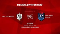 Previa partido entre Univ. San Martín y Univ. César Vallejo Jornada 14 Apertura Perú - Liga 1